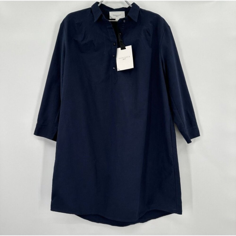 Pomander Place by Tuckernuck French Navy Blue Polly Dress sz XS NWT Boxy Shift